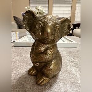 Adorable Vintage Brass Koala Bear